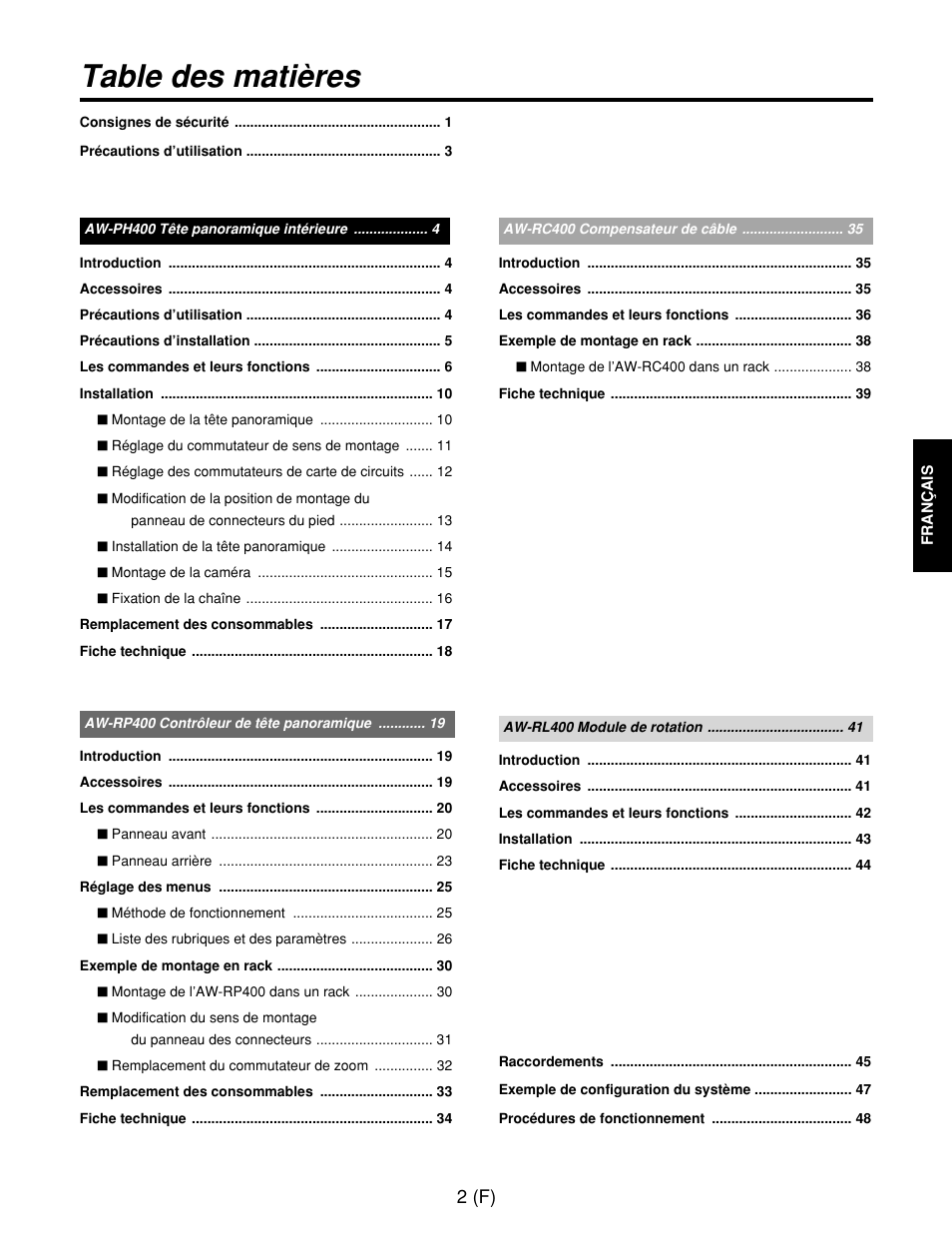 Panasonic AW-RP400E User Manual | Page 111 / 272