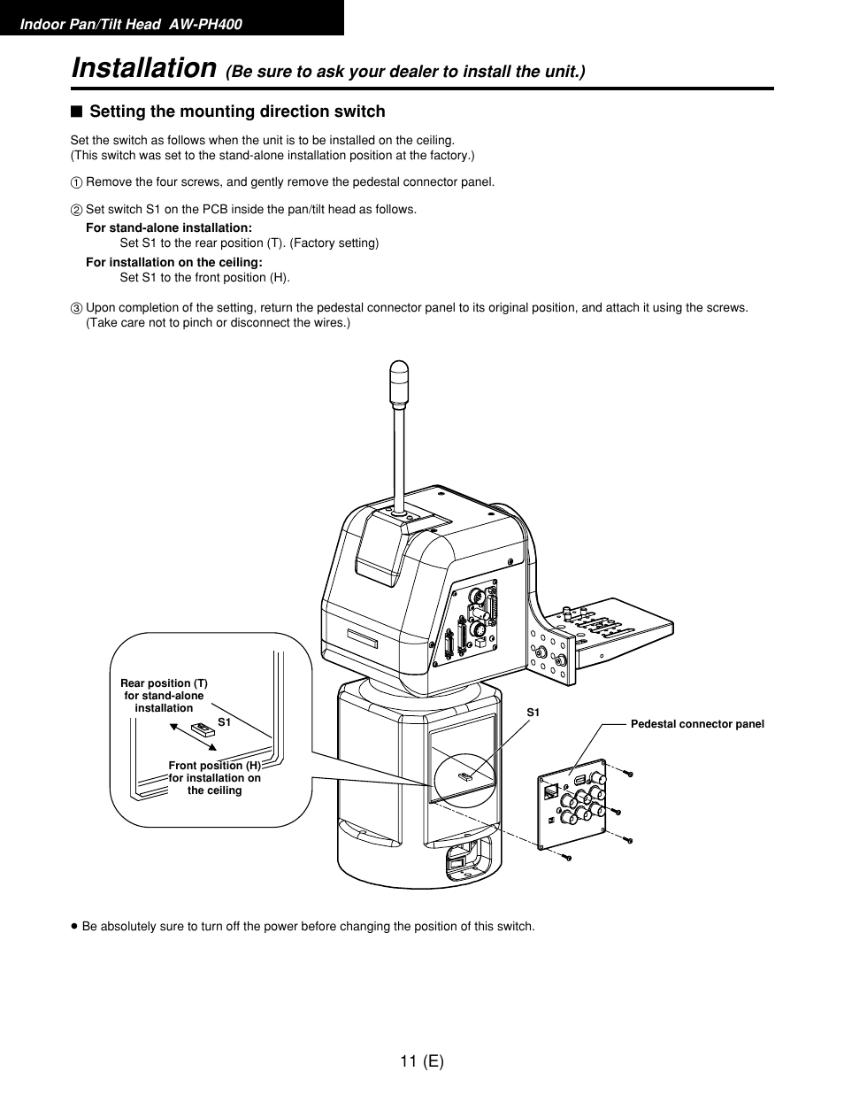 Installation | Panasonic AW-RP400E User Manual | Page 12 / 272