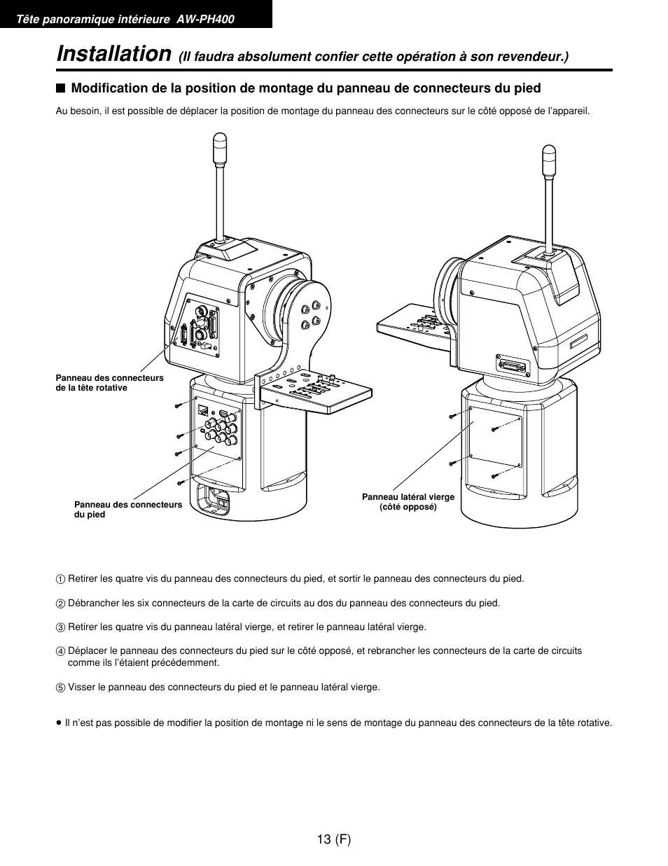 Installation | Panasonic AW-RP400E User Manual | Page 122 / 272
