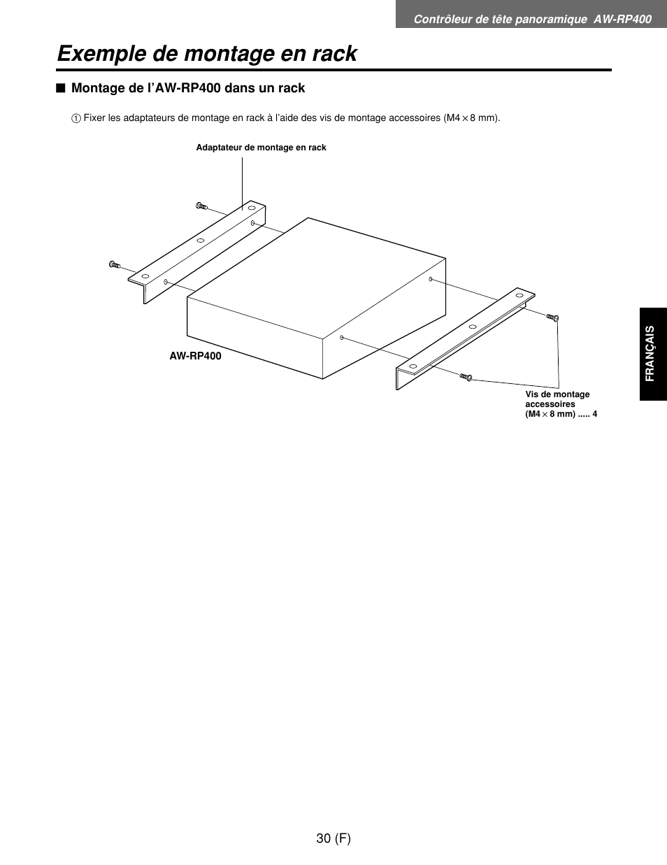 Exemple de montage en rack | Panasonic AW-RP400E User Manual | Page 139 / 272