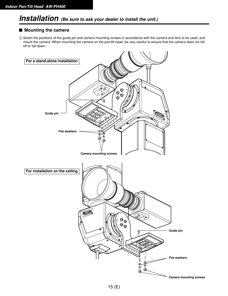 Installation | Panasonic AW-RP400E User Manual | Page 16 / 272