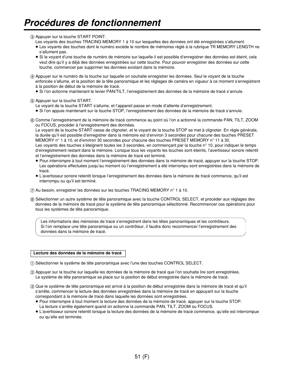 Procédures de fonctionnement | Panasonic AW-RP400E User Manual | Page 160 / 272