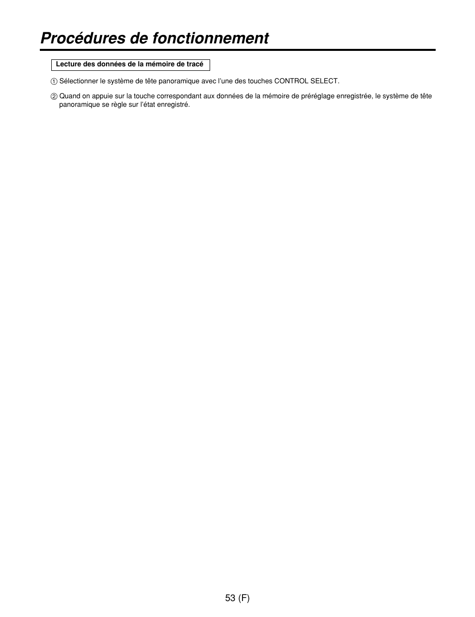 Procédures de fonctionnement | Panasonic AW-RP400E User Manual | Page 162 / 272