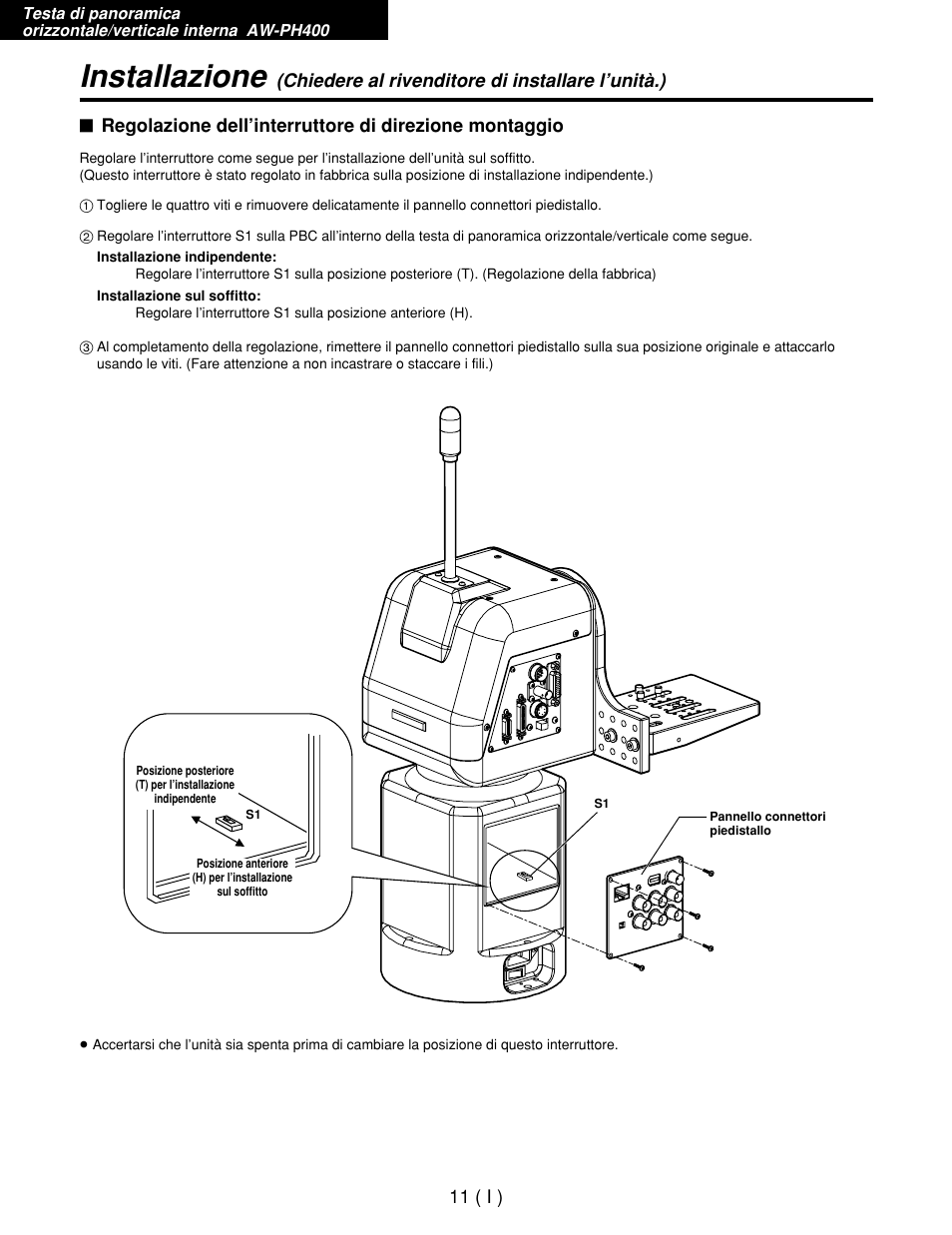 Installazione | Panasonic AW-RP400E User Manual | Page 174 / 272