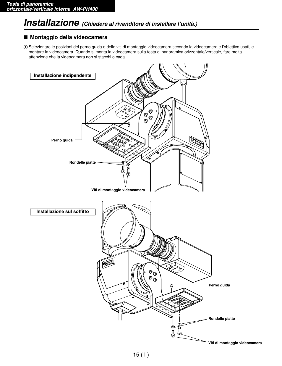 Installazione | Panasonic AW-RP400E User Manual | Page 178 / 272