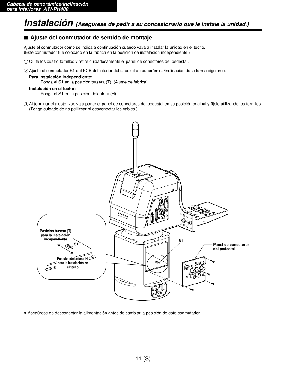Instalación | Panasonic AW-RP400E User Manual | Page 228 / 272