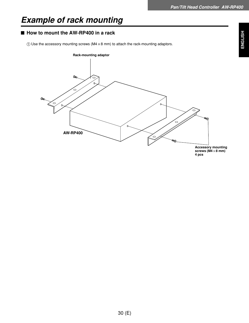 Example of rack mounting | Panasonic AW-RP400E User Manual | Page 31 / 272