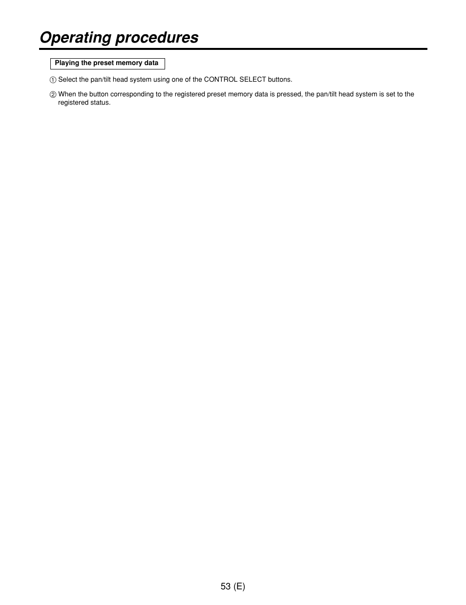 Operating procedures | Panasonic AW-RP400E User Manual | Page 54 / 272