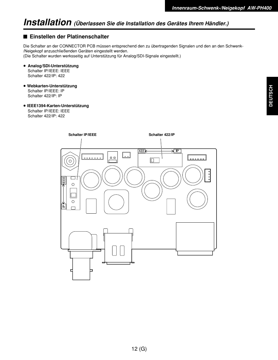 Installation | Panasonic AW-RP400E User Manual | Page 67 / 272