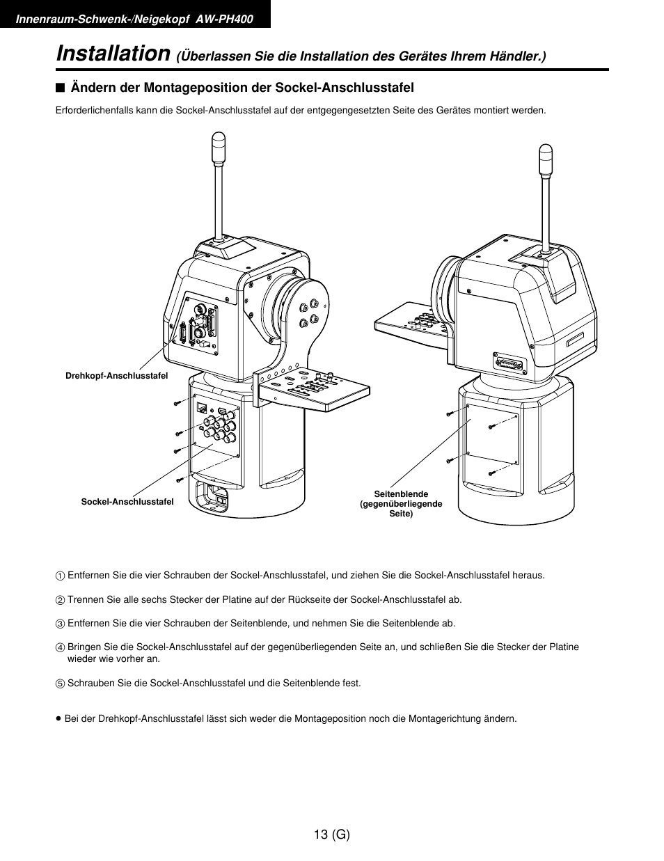 Installation | Panasonic AW-RP400E User Manual | Page 68 / 272