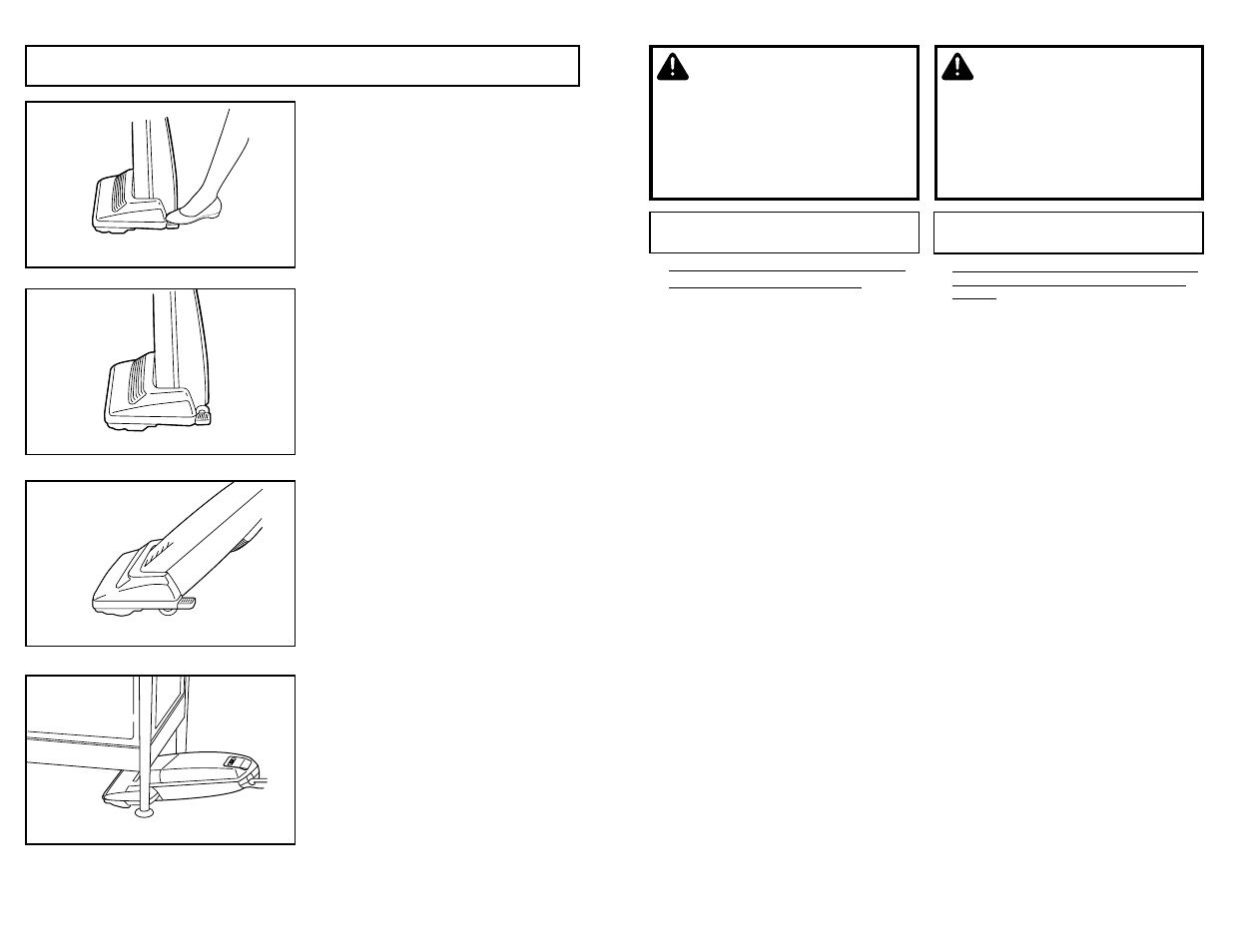 Handle adjustments, Avertissement, Advertencia | Panasonic MC-V5209 User Manual | Page 20 / 48