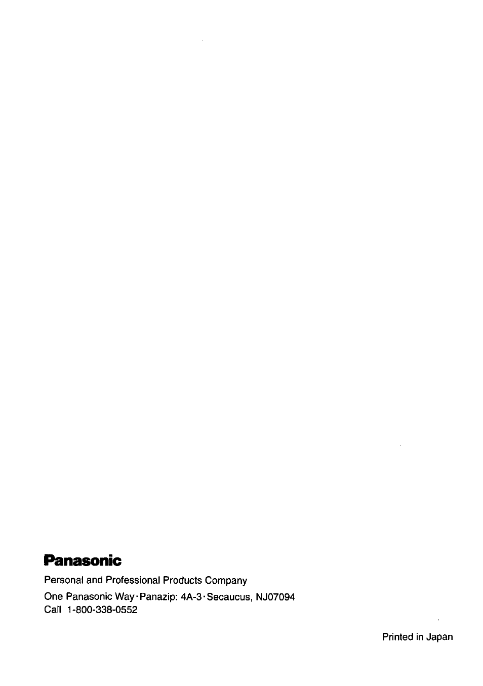 Panasonic | Panasonic EH366 User Manual | Page 12 / 12