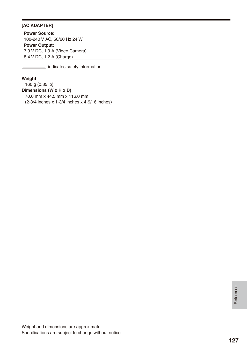 Panasonic AG-HPX170P User Manual | Page 127 / 128