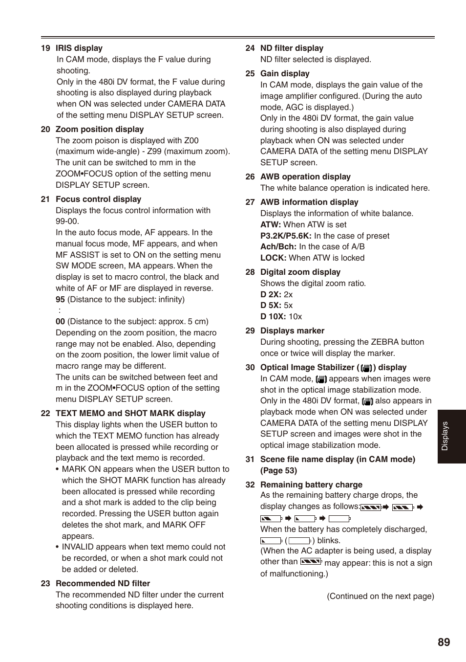 Panasonic AG-HPX170P User Manual | Page 89 / 128