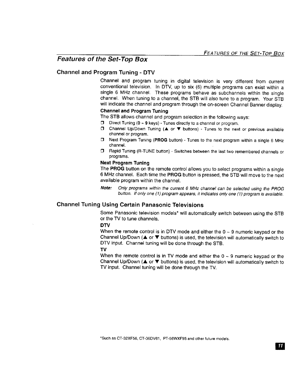 Features of the set-top box | Panasonic TU-DST51 User Manual | Page 12 / 65