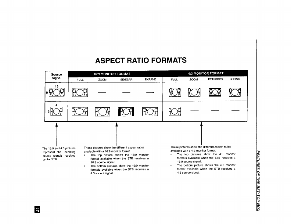 Aspect ratio formats | Panasonic TU-DST51 User Manual | Page 18 / 65