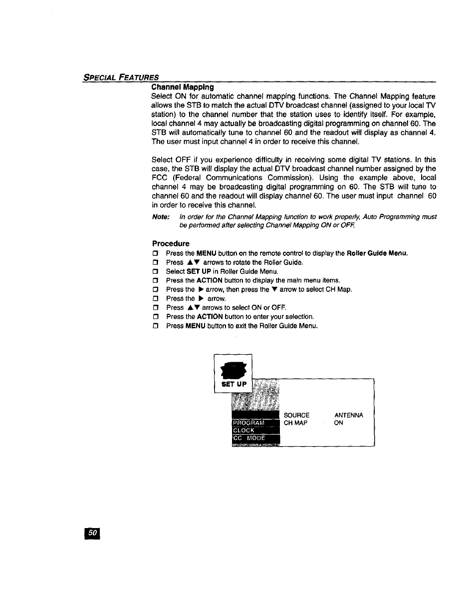 Channel mapping, Procedure | Panasonic TU-DST51 User Manual | Page 51 / 65