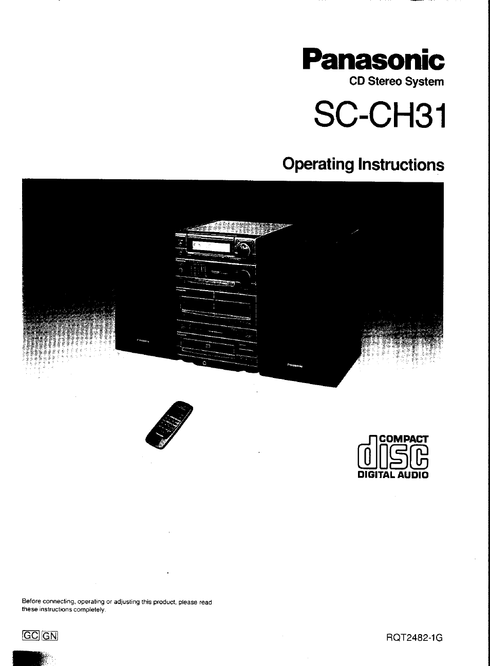 Panasonic SC-CH31 User Manual | 60 pages