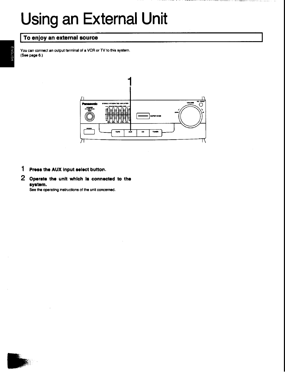 Using an external unit | Panasonic SC-CH31 User Manual | Page 54 / 60