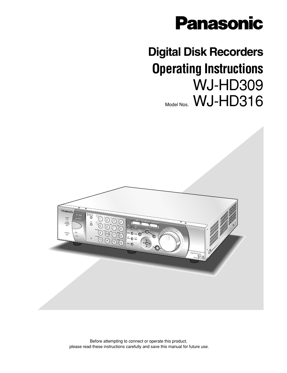 Panasonic WJ-HD309 User Manual | 164 pages