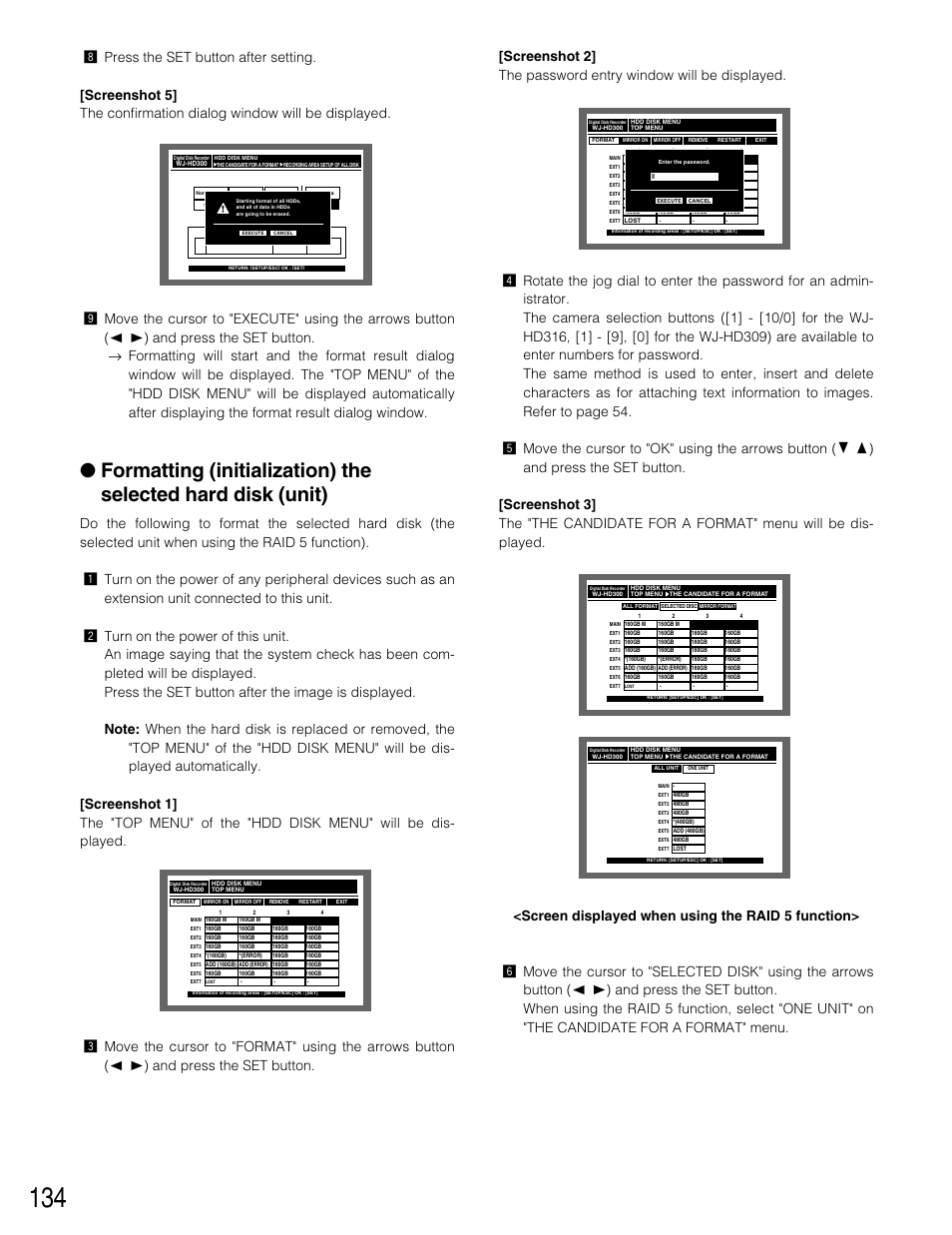 Panasonic WJ-HD309 User Manual | Page 134 / 164