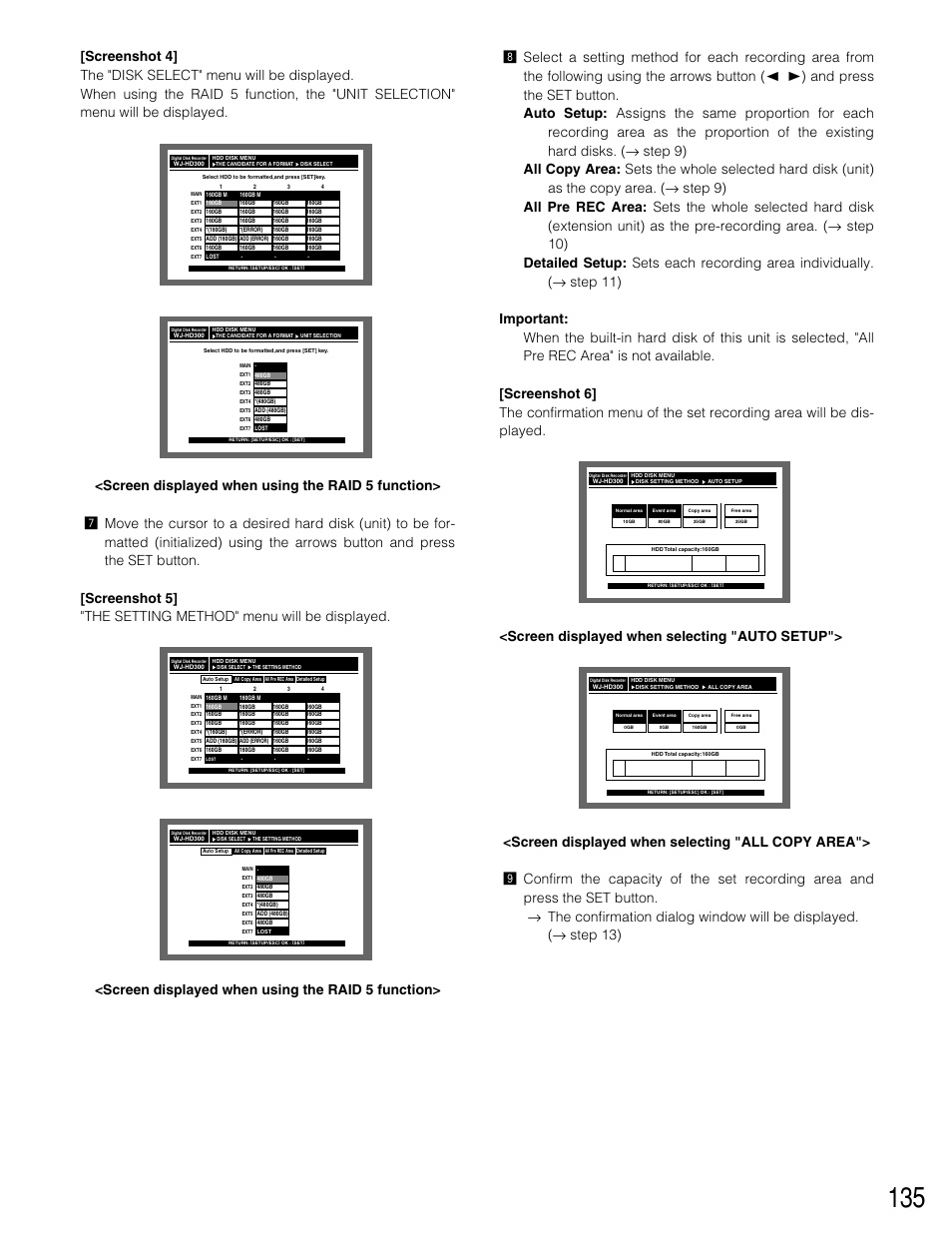 Panasonic WJ-HD309 User Manual | Page 135 / 164