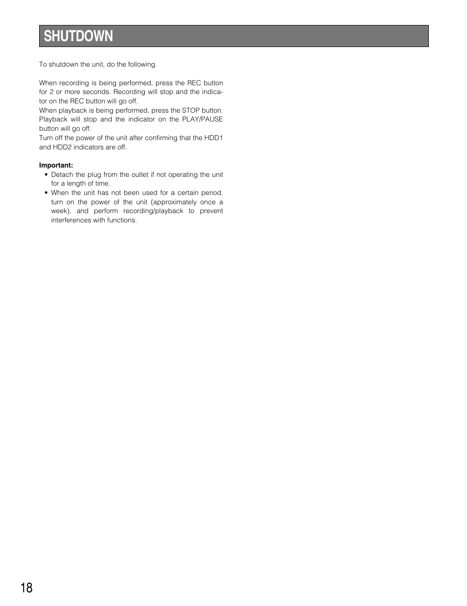 Shutdown | Panasonic WJ-HD309 User Manual | Page 18 / 164