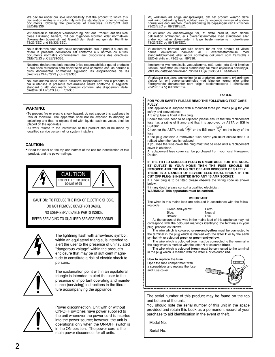 Caution | Panasonic WJ-HD309 User Manual | Page 2 / 164