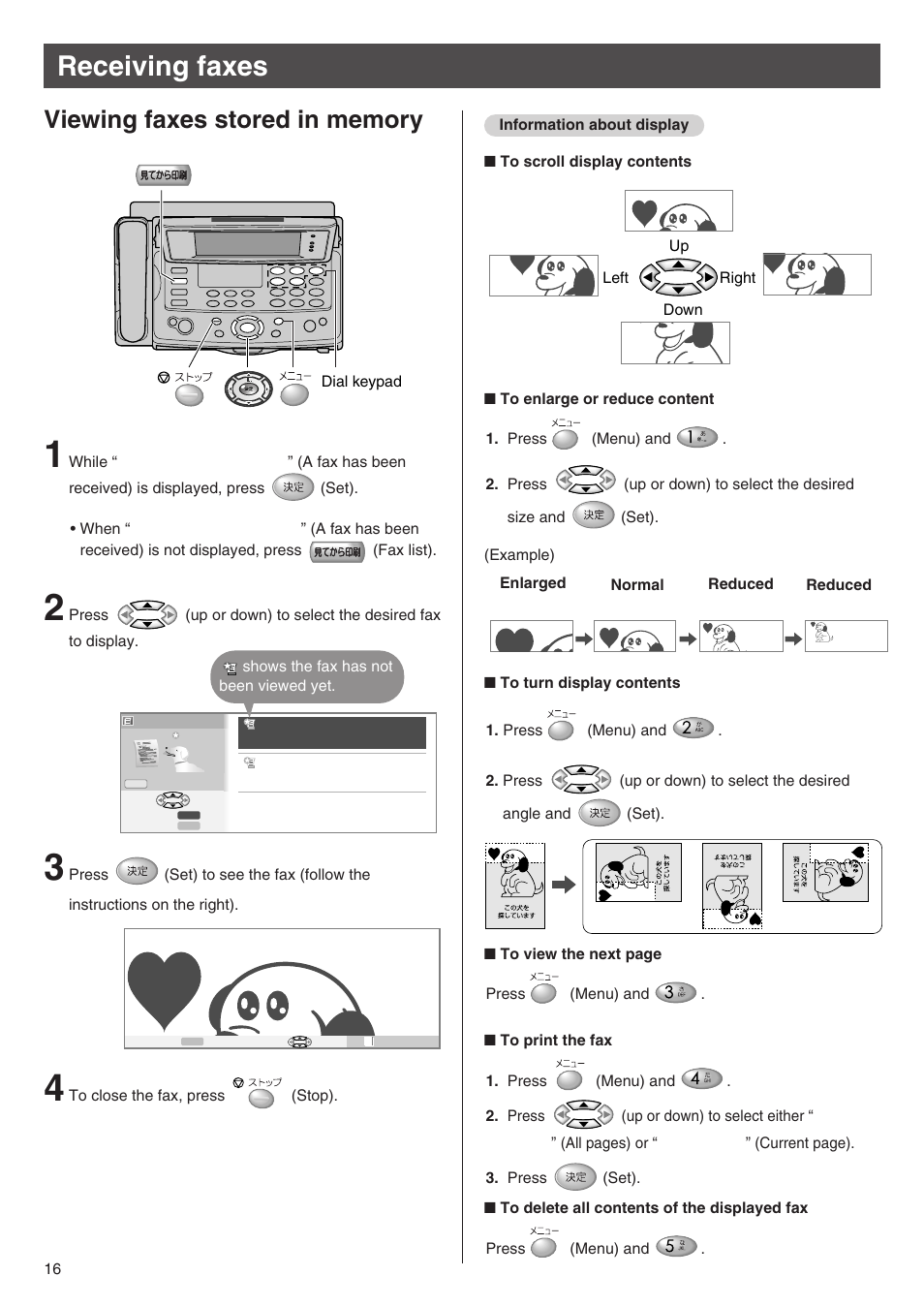 Receiving faxes | Panasonic KX-L6CL User Manual | Page 16 / 28