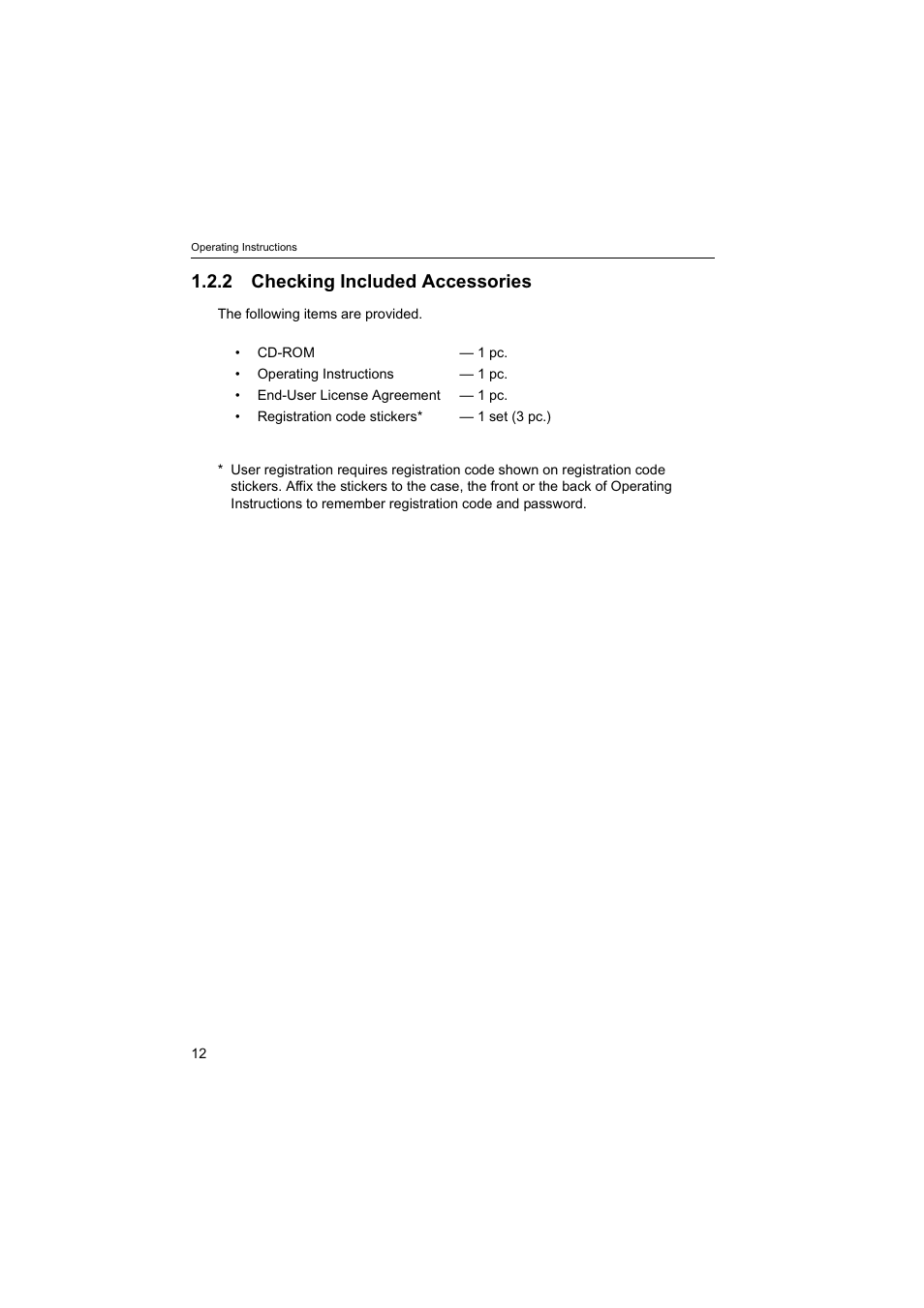 2checking included accessories, 2 checking included accessories | Panasonic BB-HNP60 User Manual | Page 12 / 86