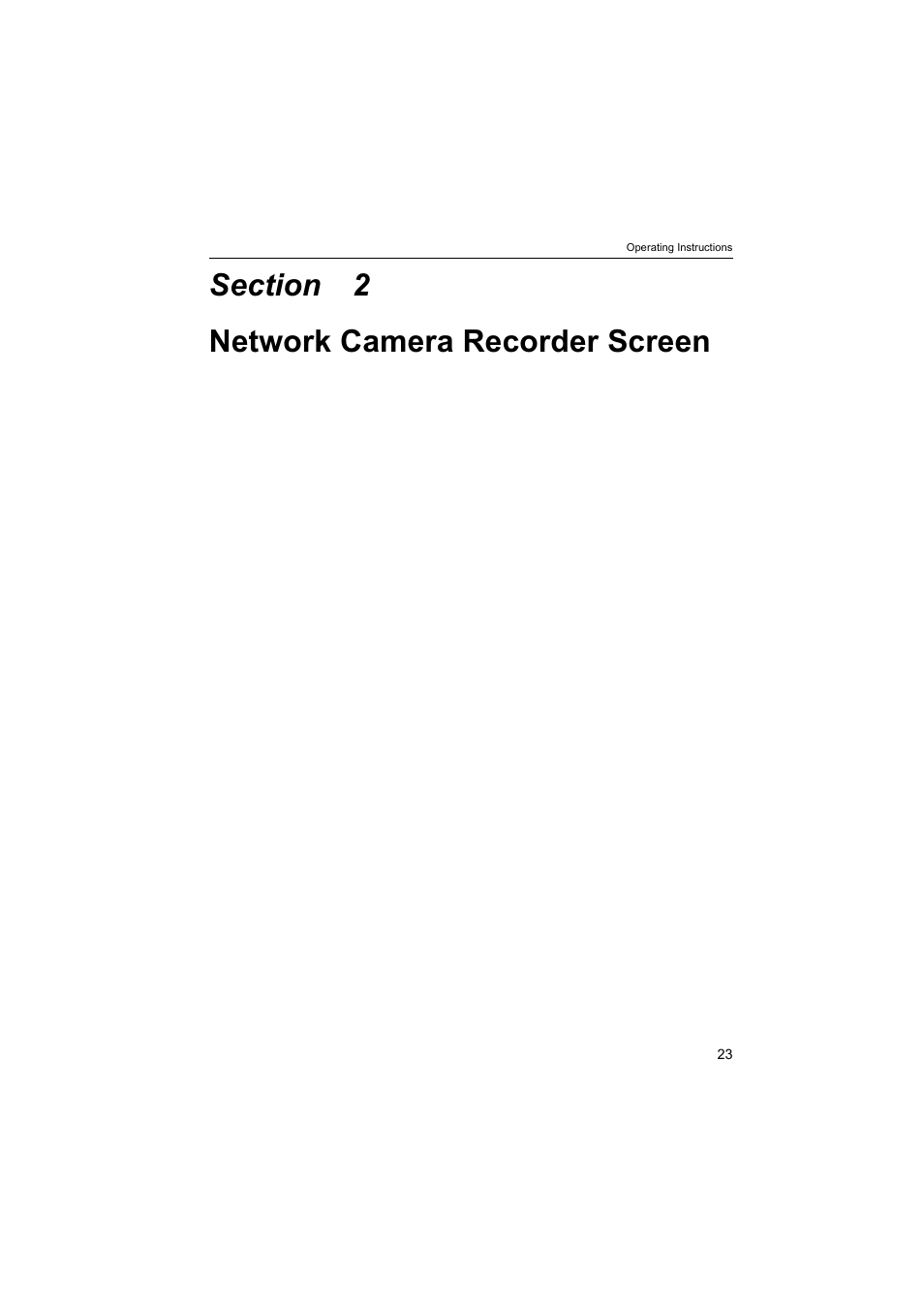 Network camera recorder screen | Panasonic BB-HNP60 User Manual | Page 23 / 86