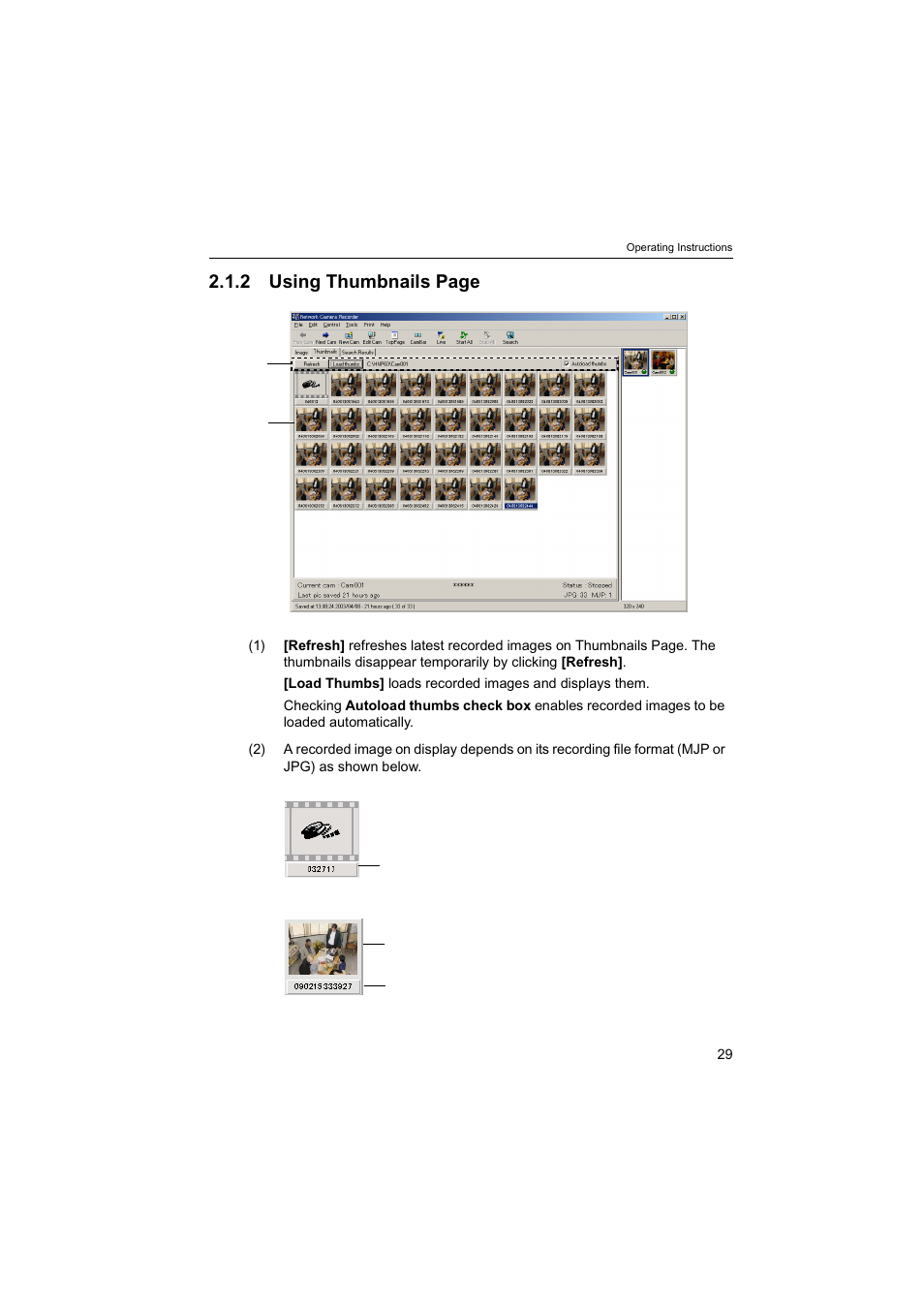 Ge 29, 2 using thumbnails page | Panasonic BB-HNP60 User Manual | Page 29 / 86