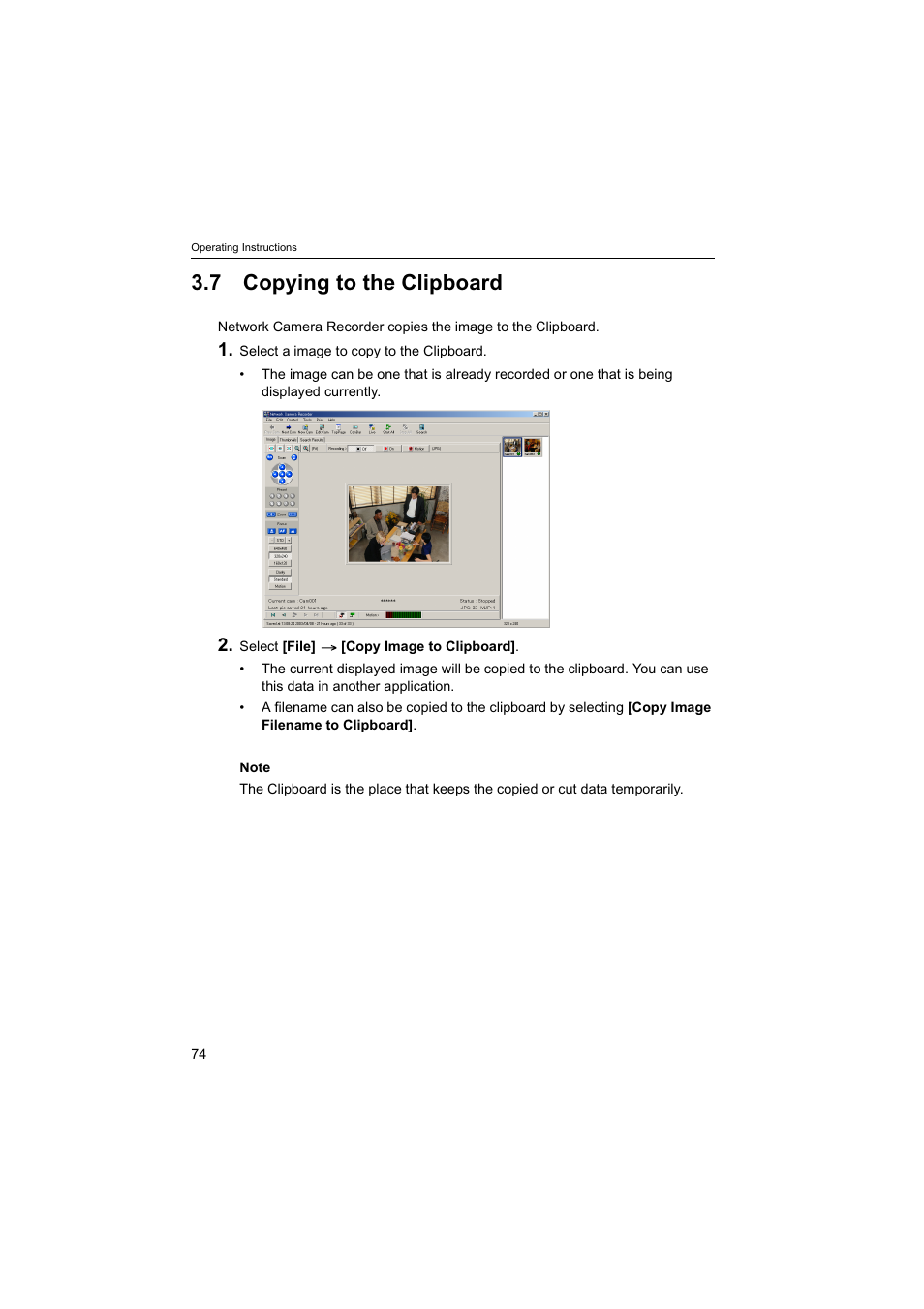 7copying to the clipboard, 7 copying to the clipboard | Panasonic BB-HNP60 User Manual | Page 74 / 86