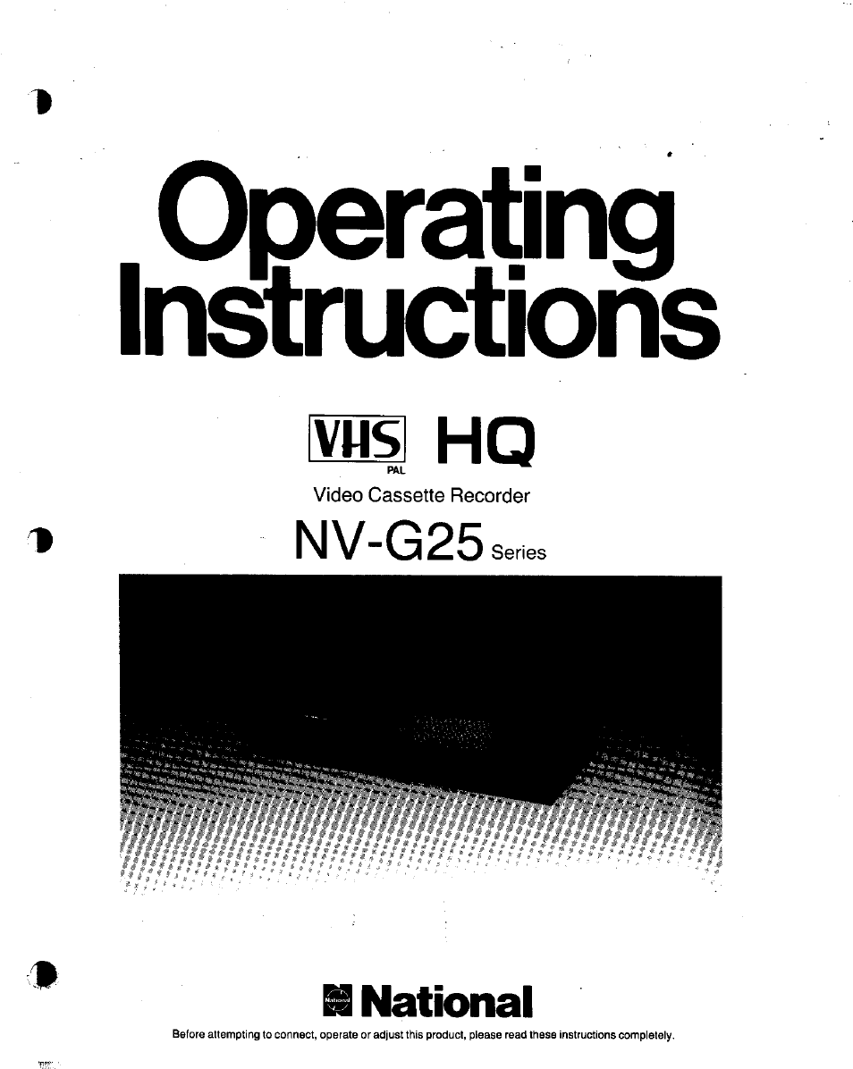 Panasonic NV-G25 Series User Manual | 32 pages