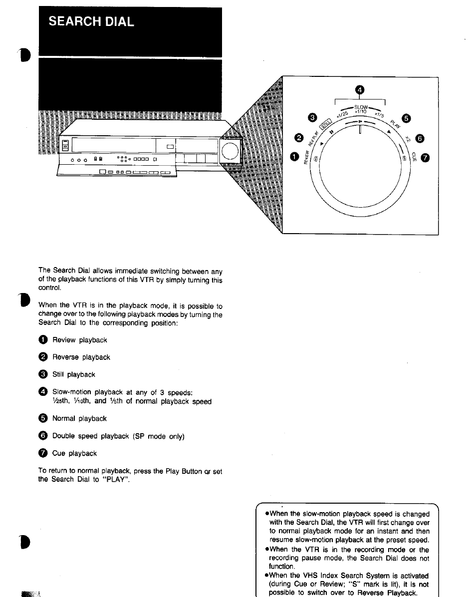 Search dial | Panasonic NV-G25 Series User Manual | Page 15 / 32
