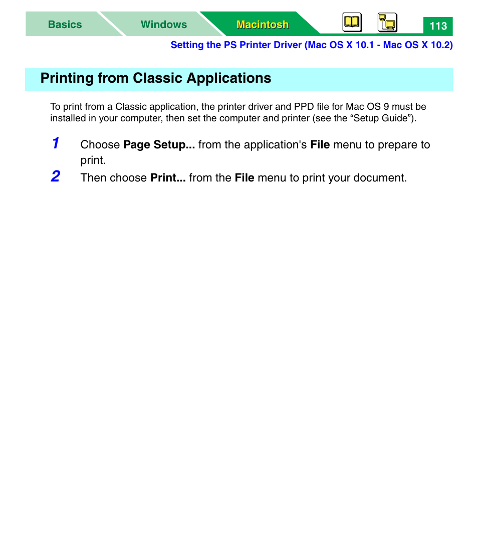 Printing from classic applications | Panasonic KX-P7305 User Manual | Page 118 / 277