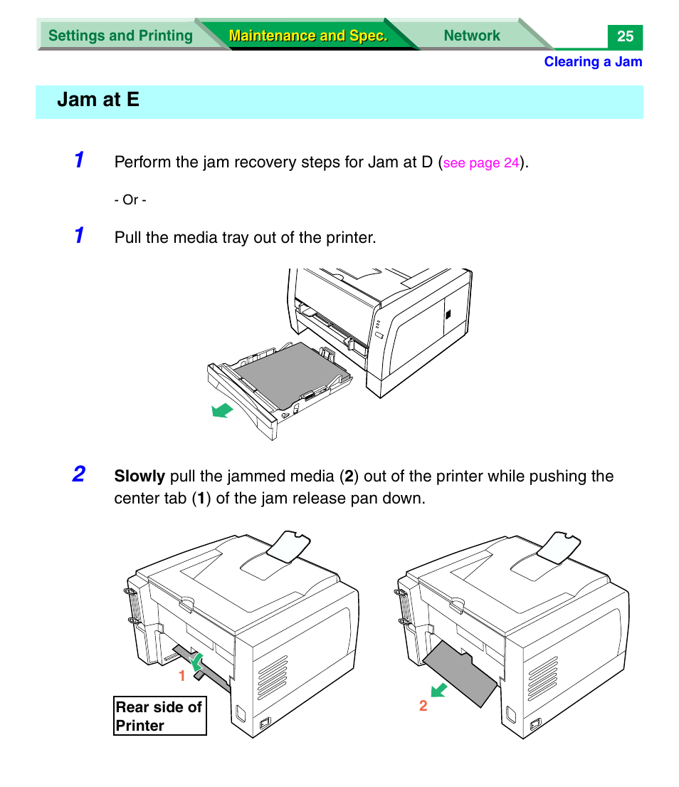 Jam at e | Panasonic KX-P7305 User Manual | Page 147 / 277