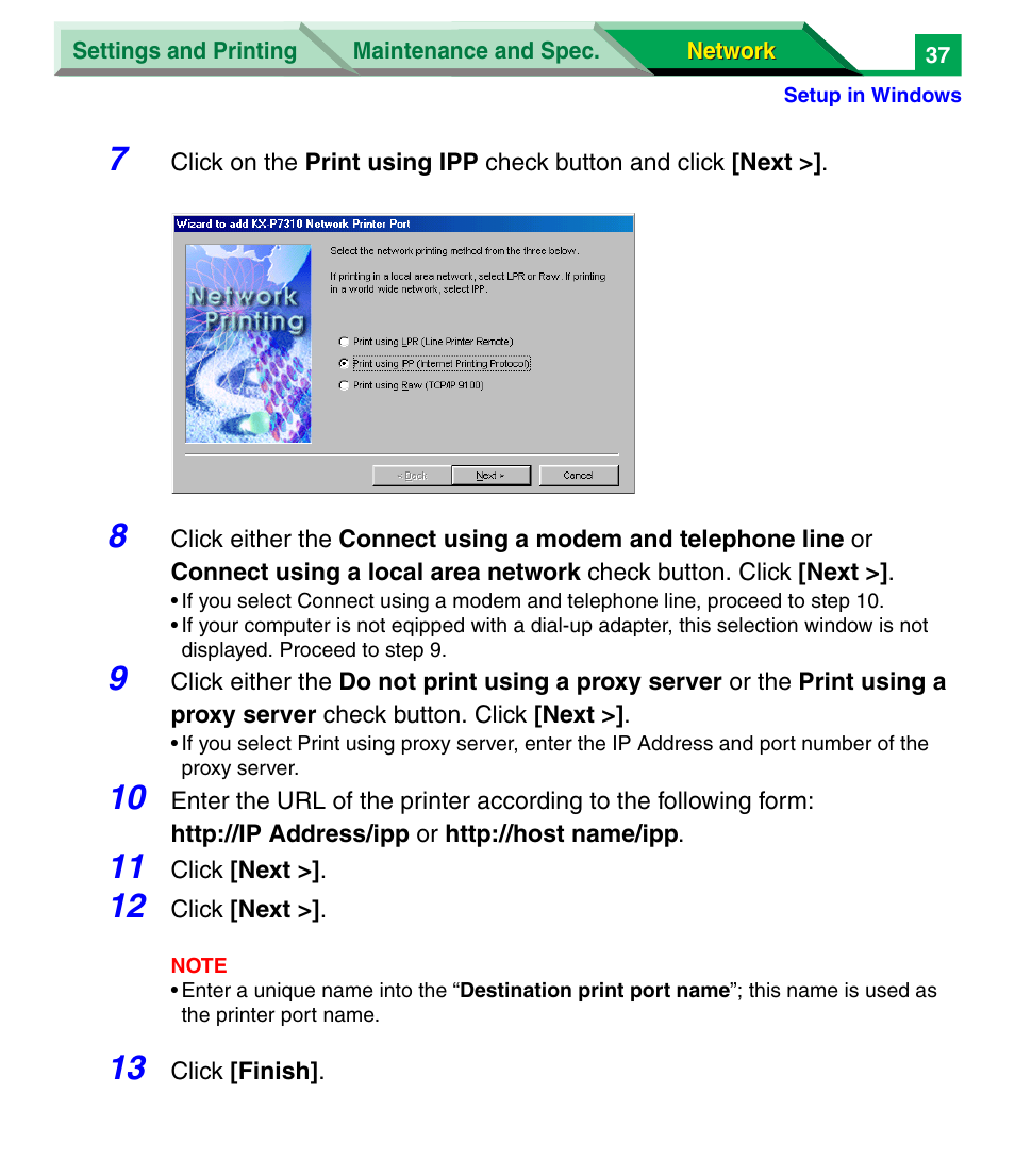 Panasonic KX-P7305 User Manual | Page 220 / 277