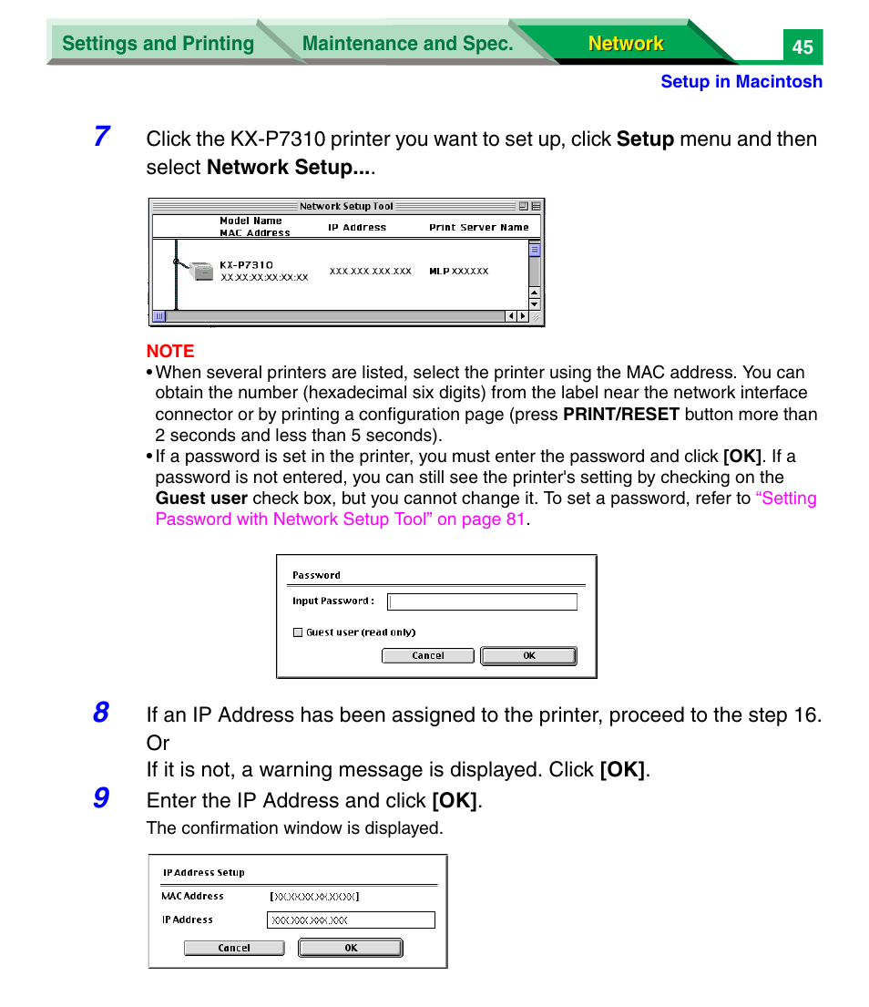 Panasonic KX-P7305 User Manual | Page 228 / 277