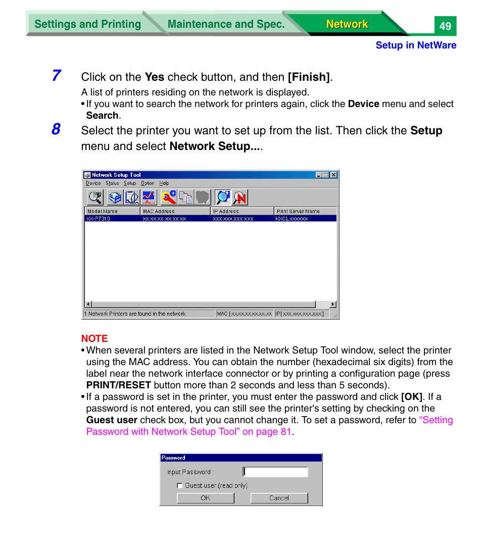 Panasonic KX-P7305 User Manual | Page 232 / 277