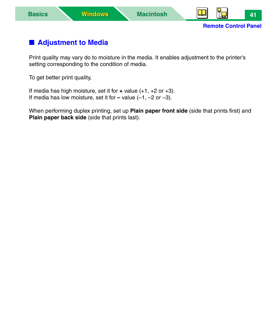 Adjustment to media | Panasonic KX-P7305 User Manual | Page 46 / 277