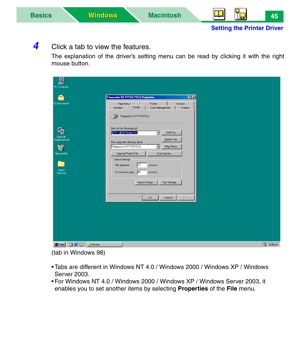 Panasonic KX-P7305 User Manual | Page 50 / 277