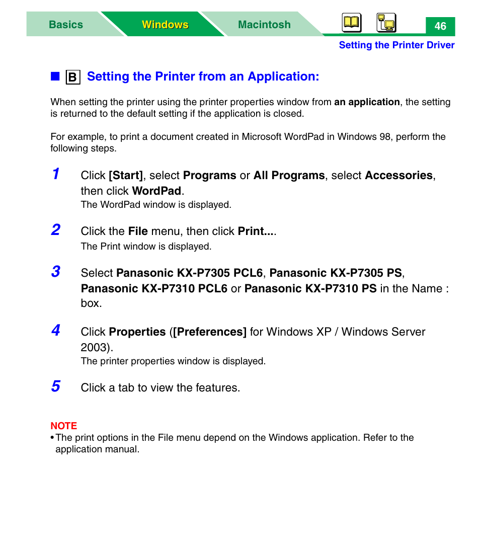 Panasonic KX-P7305 User Manual | Page 51 / 277