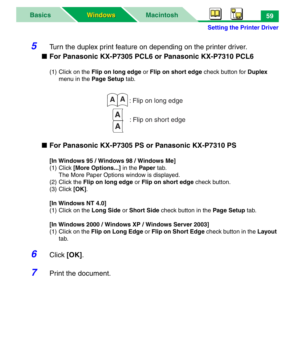 Panasonic KX-P7305 User Manual | Page 64 / 277