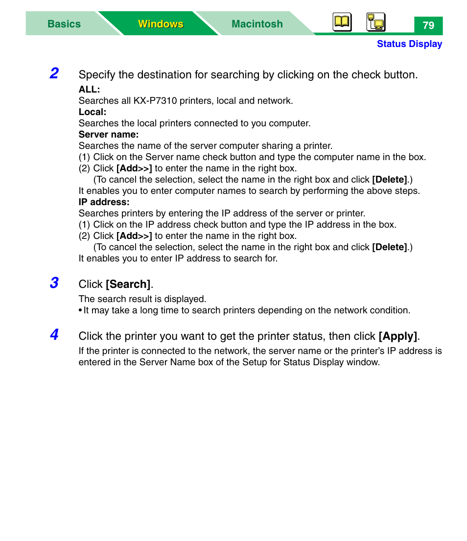 Panasonic KX-P7305 User Manual | Page 84 / 277