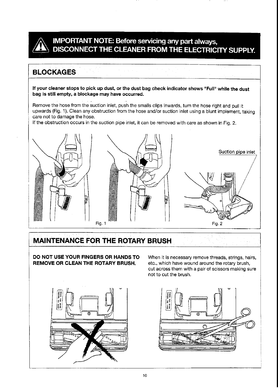 Panasonic MC-E455 User Manual | Page 10 / 12