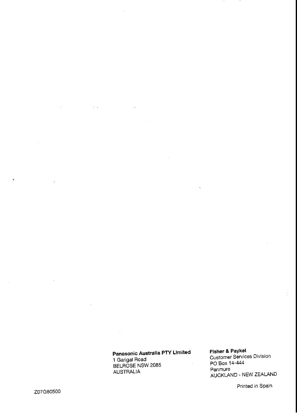 Panasonic MC-E455 User Manual | Page 12 / 12