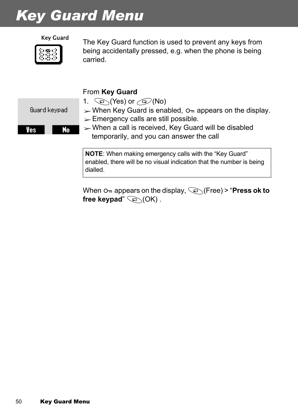 Key guard menu | Panasonic EB-A100 User Manual | Page 53 / 93