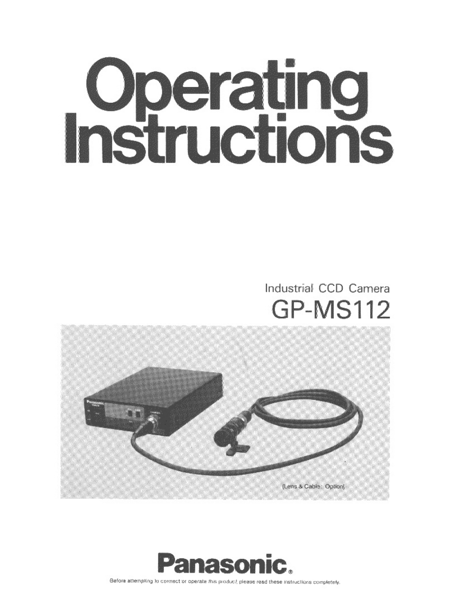 Panasonic GP-MS112 User Manual | 10 pages