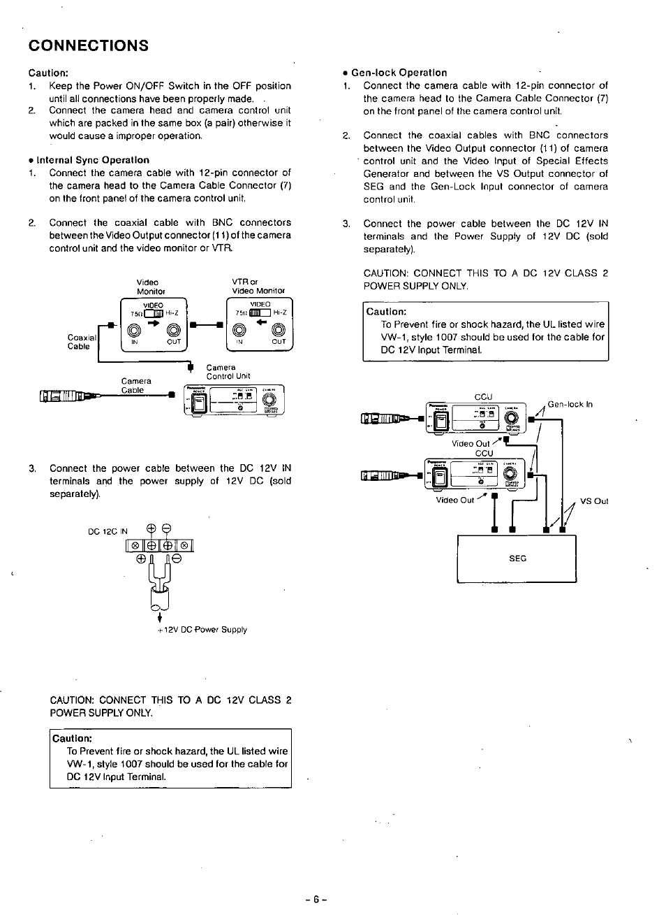 Connections | Panasonic GP-MS112 User Manual | Page 7 / 10